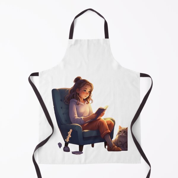 Item preview, Little Girl Sitting and Reading With Meow designed and sold by SpicyOne.
