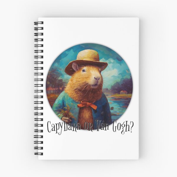 Item preview, Capybara or Van Gogh? Impressionism styled funny painting designed and sold by AgathaZolastore.