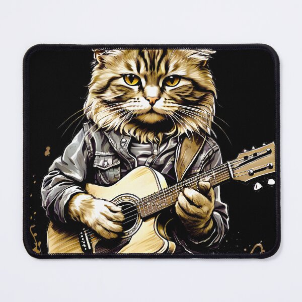 Item preview, Cat Playing a Guitar Vintage designed and sold by ratchawoot.