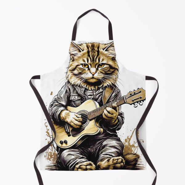 Item preview, Cat Playing a Guitar Vintage designed and sold by ratchawoot.