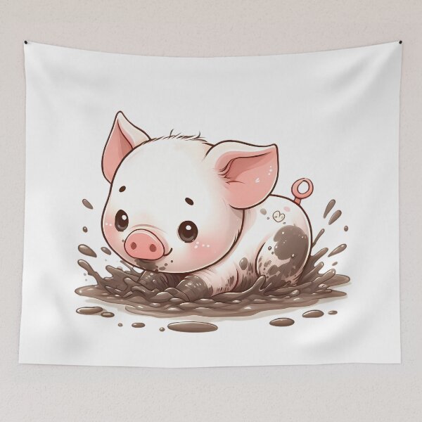 Item preview, little pig plays in the dirt designed and sold by CreativeSparkzz.