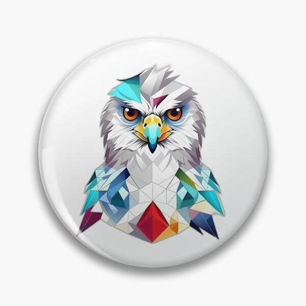 Item preview, Harpy Eagle Bird of Prey Geometric Shaped Artwork designed and sold by Geonimalia.