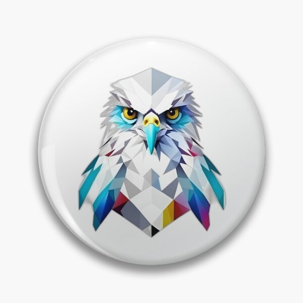 Item preview, Harpy Eagle Bird of Prey Geometric Shaped Artwork designed and sold by Geonimalia.