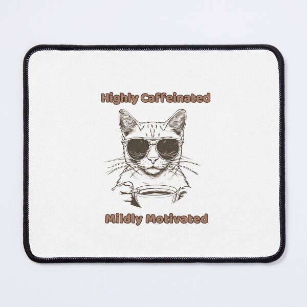 Item preview, Highly Caffinated, Mildy motivate cat theme designed and sold by INSOMNIAC101.