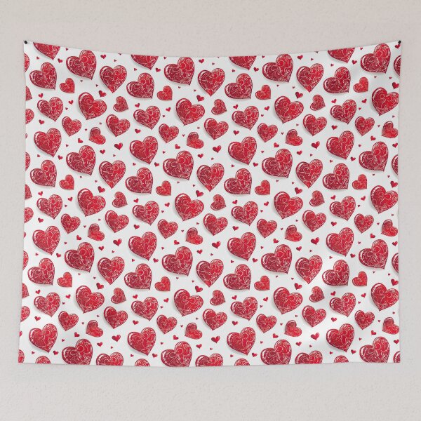 Item preview, Hearts on white background designed and sold by GabbyKI261.
