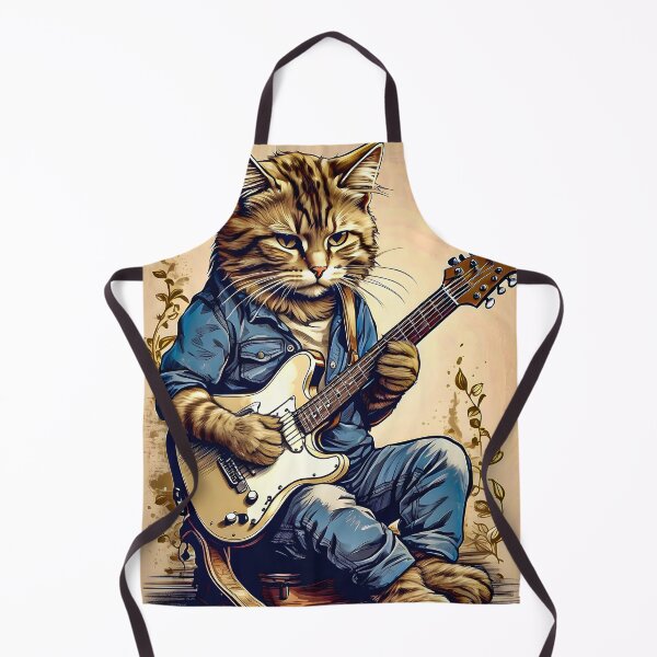 Item preview, Cat Playing a Guitar Vintage designed and sold by ratchawoot.