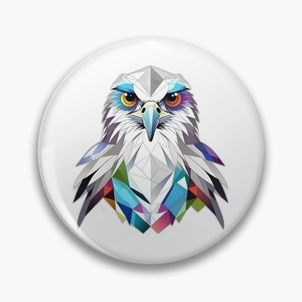 Item preview, Harpy Eagle Bird of Prey Geometric Shaped Artwork designed and sold by Geonimalia.