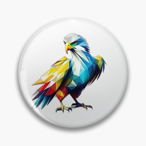 Item preview, Bald Eagle Bird of Prey Geometric Shaped Artwork designed and sold by Geonimalia.