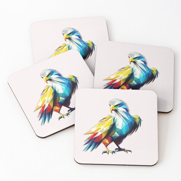 Item preview, Bald Eagle Bird of Prey Geometric Shaped Artwork designed and sold by Geonimalia.