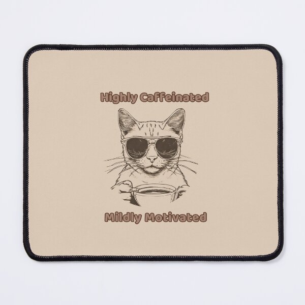 Item preview, Highly Caffinated, Mildy motivate cat theme designed and sold by INSOMNIAC101.