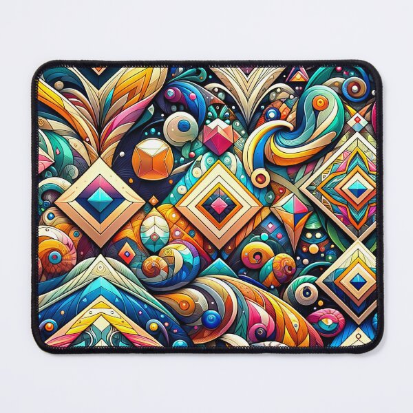 Item preview, Vivid Dreams in Diamond Waves: Psychedelic Pattern designed and sold by ArtComixHaven.