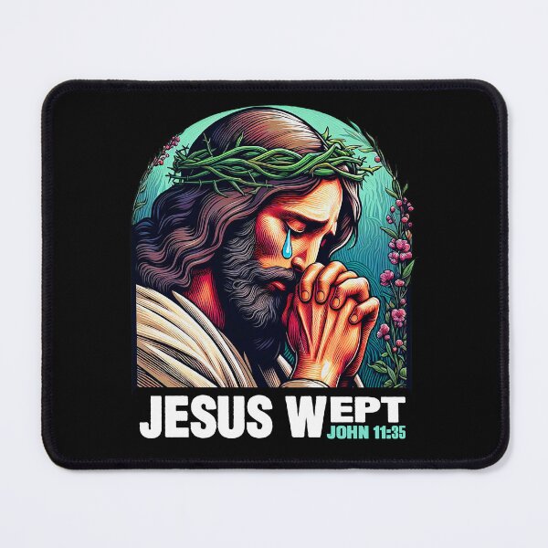 Item preview, John 11:35 Jesus Wept Bible Quote Garden of Gethsemane designed and sold by plushism.