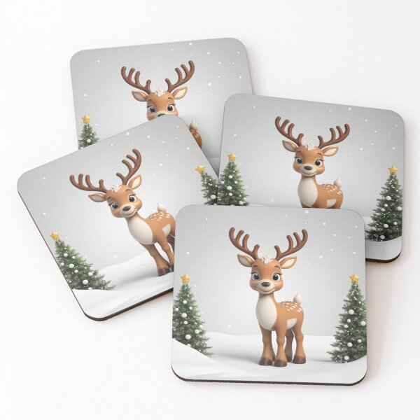 Item preview, Winter Wonderland: A Cheerful Reindeer Amidst the Snow designed and sold by DotsAndDesigns.