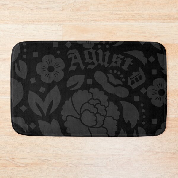 Item preview, Agust D Lotus Charm Pattern Black designed and sold by loonylunaART.