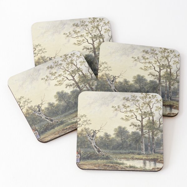 Item preview, Landschap met twee sprokkelaarsters by Georgius Jacobus Johannes van Os designed and sold by Suzana Djordjevic.