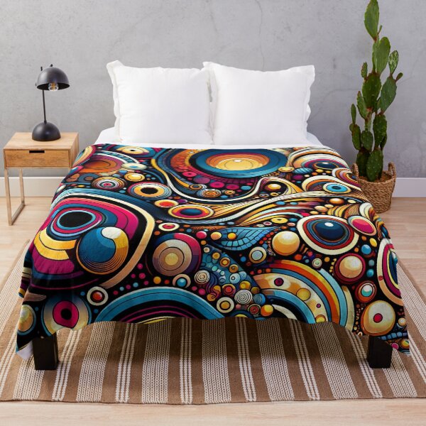 Item preview, Circles of Whimsy: Abstract Orbs in Psychedelic Dance" designed and sold by ArtComixHaven.