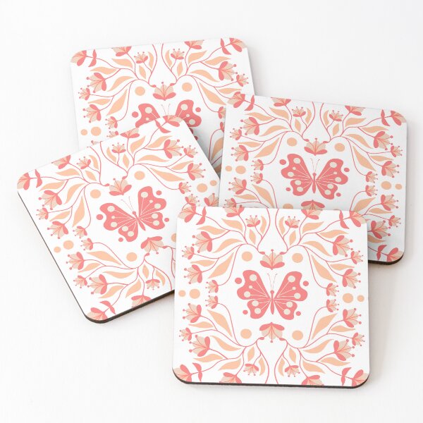 Item preview, Peach Fuzz Flowers and Butterfly designed and sold by dreamprint.
