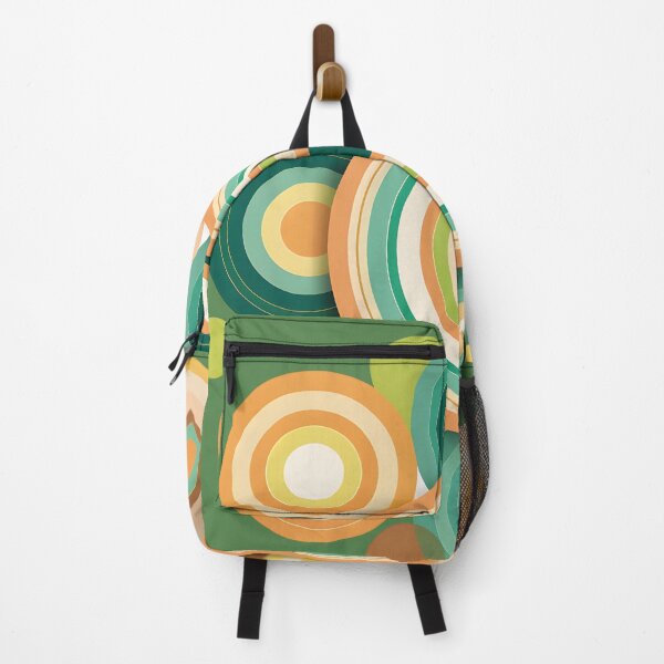 Item preview, Mid Century Modern Geometric Circles Lime Peach Fuzz designed and sold by Prints and Lifestyle.