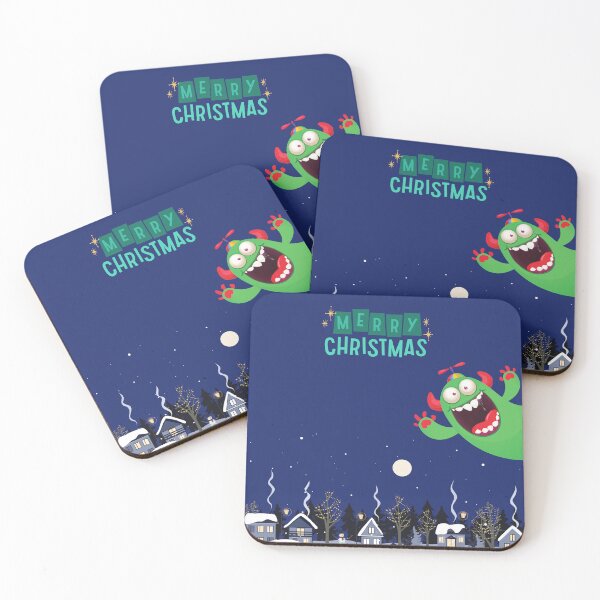 Item preview, Best Christmas wishes from cute green monster. designed and sold by esao.