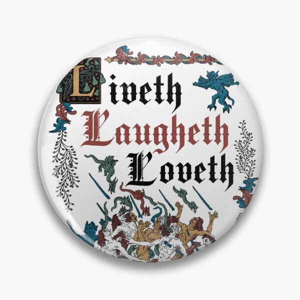 Item preview, Live Laugh Love Medieval Style - funny retro vintage English history designed and sold by Nemons.