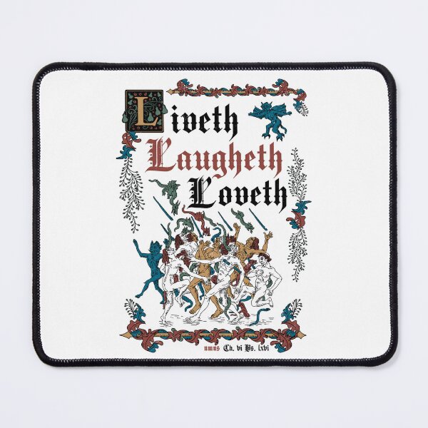 Item preview, Live Laugh Love Medieval Style - funny retro vintage English history designed and sold by Nemons.