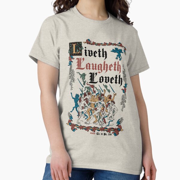 Item preview, Live Laugh Love Medieval Style - drôle rétro vintage histoire anglaise designed and sold by Nemons.