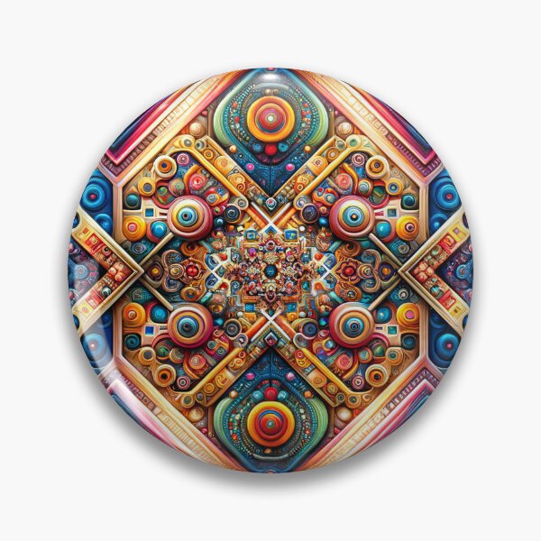 Item preview, psychedelic Geometric Fusion: Abstract Squares in Vivid Harmony designed and sold by ArtComixHaven.