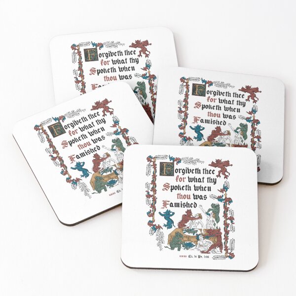 Item preview, Forgive Me I'm Hungry Medieval Style - funny retro vintage English history designed and sold by Nemons.