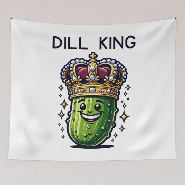 Item preview, Smiling Pickle In A Crown Dill King designed and sold by CosyTeal.
