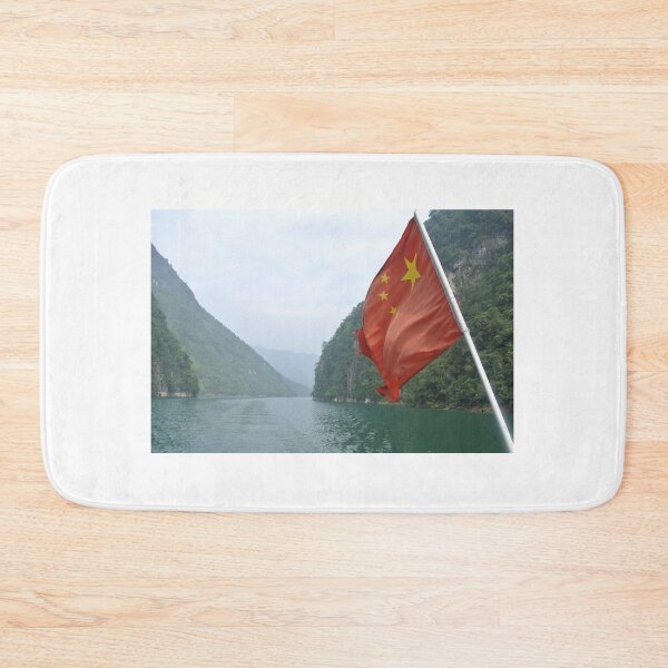 Item preview, Chinese Flag against mountains designed and sold by errudd.