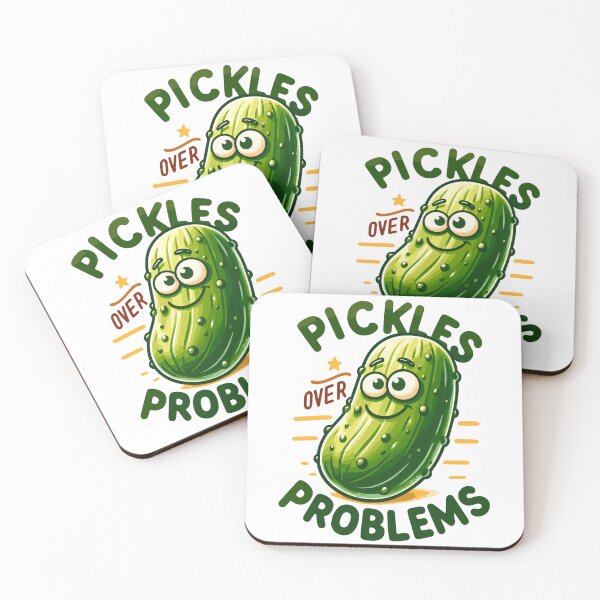 Item preview, Smiling Pickles Over Problems Groovy Retro designed and sold by CosyTeal.