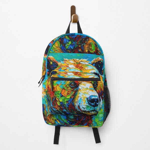 Item preview, Bear in acrylic painting rainbow color designed and sold by Trendsecne.