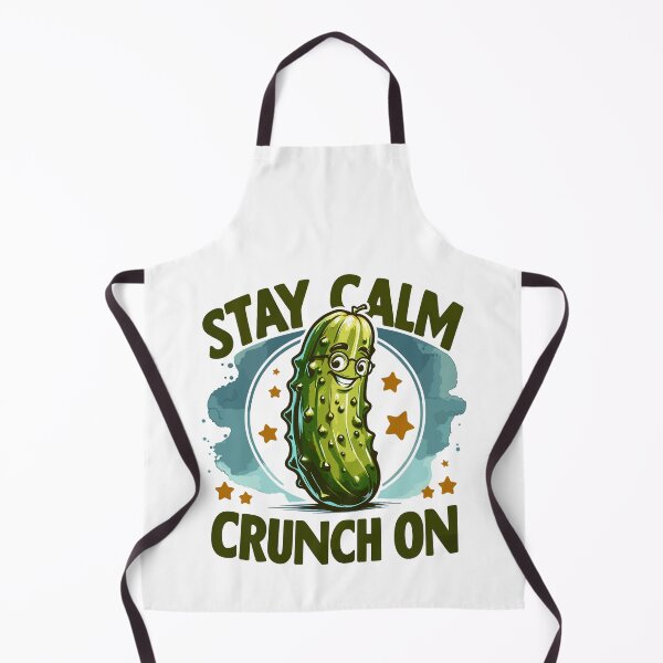 Item preview, Stay Calm And Crunch On Happy Pickle Retro designed and sold by CosyTeal.