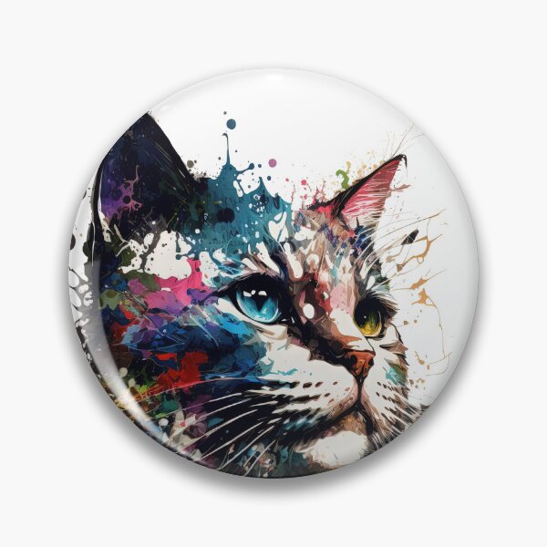 Item preview, Cat I in splashed paint effect designed and sold by Jerhus.