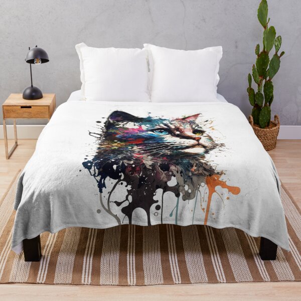 Item preview, Cat I in splashed paint effect designed and sold by Jerhus.
