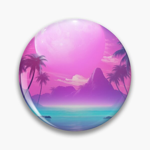 Item preview, Luminous Tropics: Sunset Synth Serenity designed and sold by Mullet Monkey.
