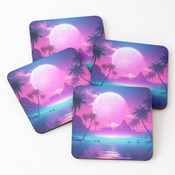 Item preview, Luminous Tropics: Sunset Synth Serenity designed and sold by Mullet Monkey.
