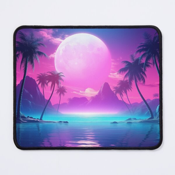 Item preview, Luminous Tropics: Sunset Synth Serenity designed and sold by Mullet Monkey.
