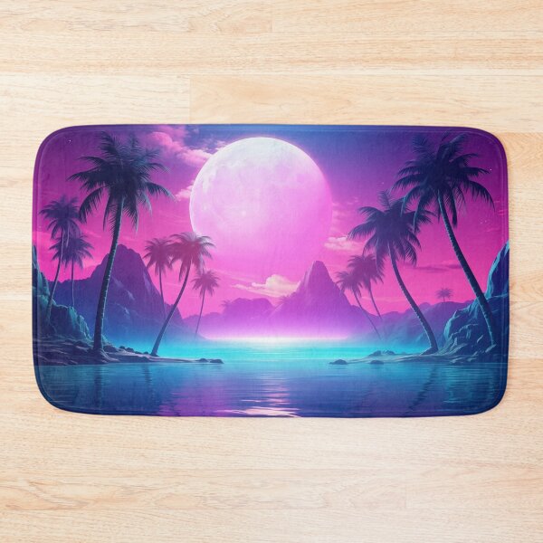 Item preview, Luminous Tropics: Sunset Synth Serenity designed and sold by Mullet Monkey.