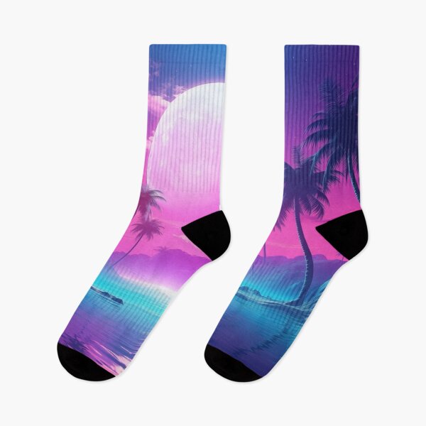 Item preview, Luminous Tropics: Sunset Synth Serenity designed and sold by Mullet Monkey.