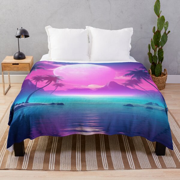 Item preview, Luminous Tropics: Sunset Synth Serenity designed and sold by Mullet Monkey.