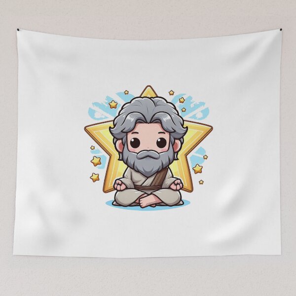 Item preview, Moses Meditating Cartoon - Book of Genisis designed and sold by PickledjoArt.