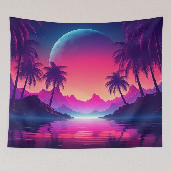 Item preview, Neon Palms Paradise: Retro Rhythms Revealed designed and sold by Mullet Monkey.