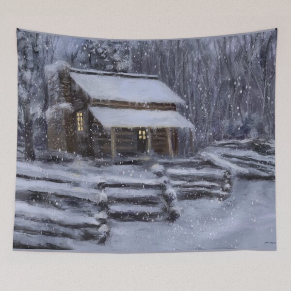 Item preview, Snow Cabin designed and sold by TheArtCave.