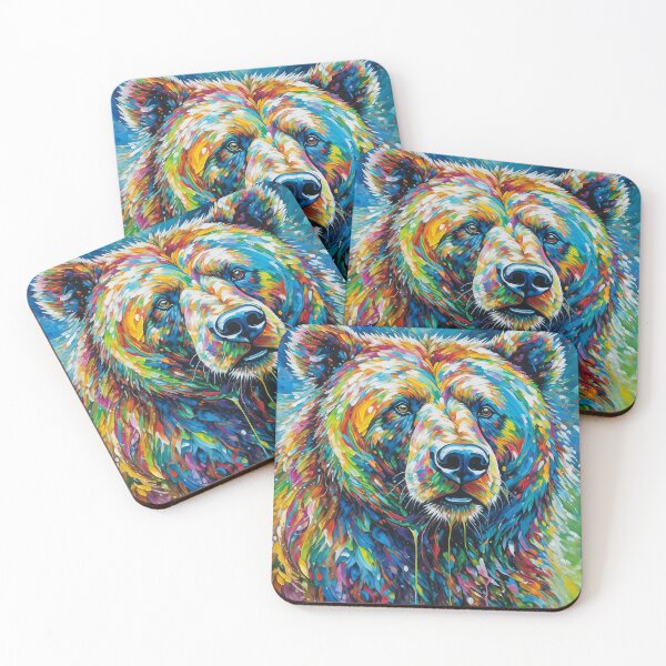 Item preview, Bear in acrylic hand drawn paint designed and sold by Trendsecne.
