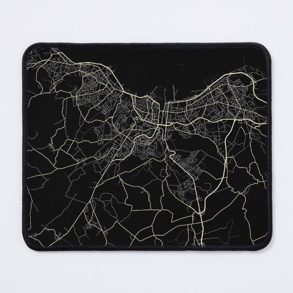 Item preview, Map of Cherbourg-en-Cotentin Black and white designed and sold by Jerhus.
