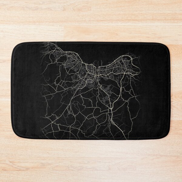 Item preview, Map of Cherbourg-en-Cotentin Black and white designed and sold by Jerhus.