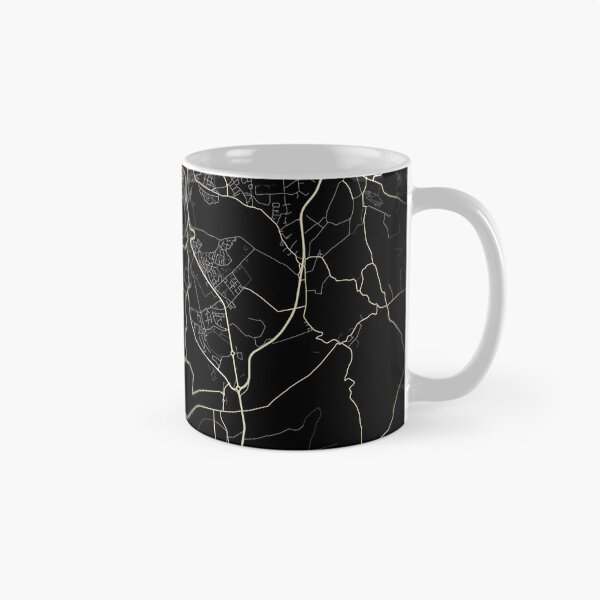 Item preview, Map of Cherbourg-en-Cotentin Black and white designed and sold by Jerhus.