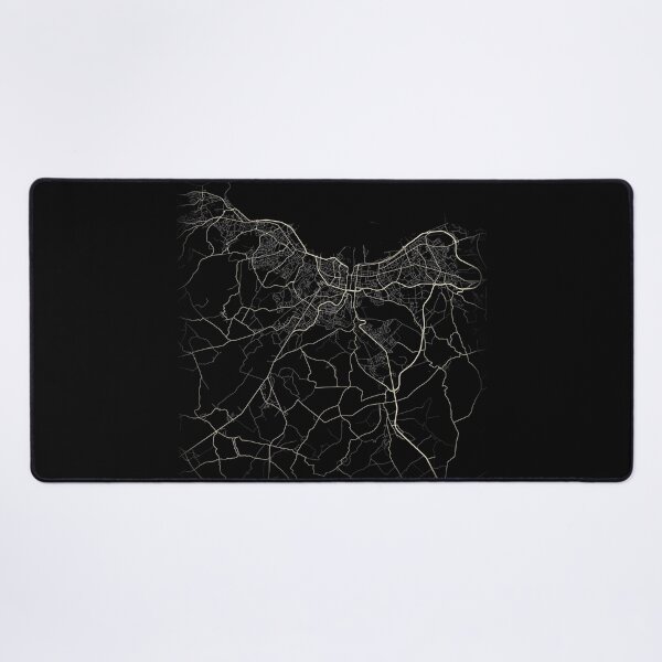 Item preview, Map of Cherbourg-en-Cotentin Black and white designed and sold by Jerhus.