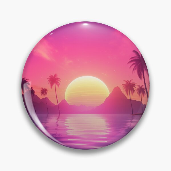 Item preview, Tropical Dreamscape Harmony: Synthwave Sunset designed and sold by Mullet Monkey.